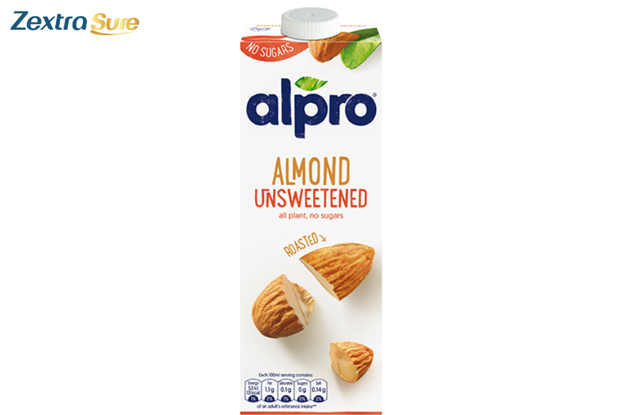 Alpro Almond Unsweetened Milk is a low FODMAP